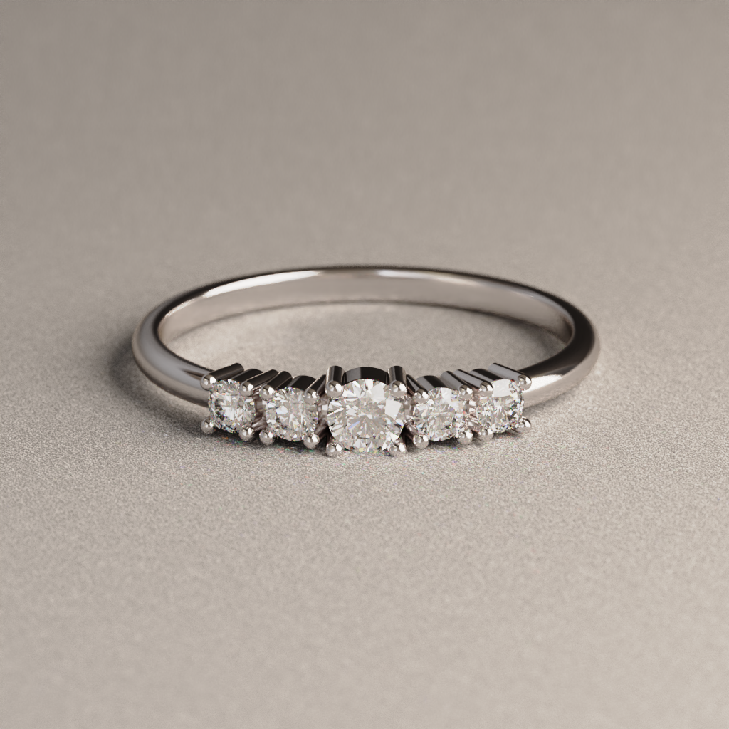 Anillo de Compromiso Selena en Oro Blanco 18K | Diamante de Laboratorio 0.39 ct