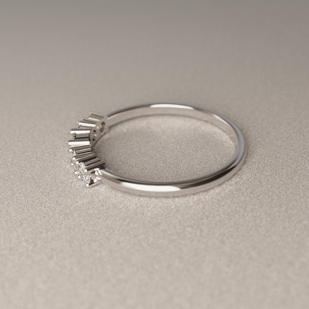 Anillo de Compromiso Selena en Oro Blanco 18K | Diamante de Laboratorio 0.39 ct