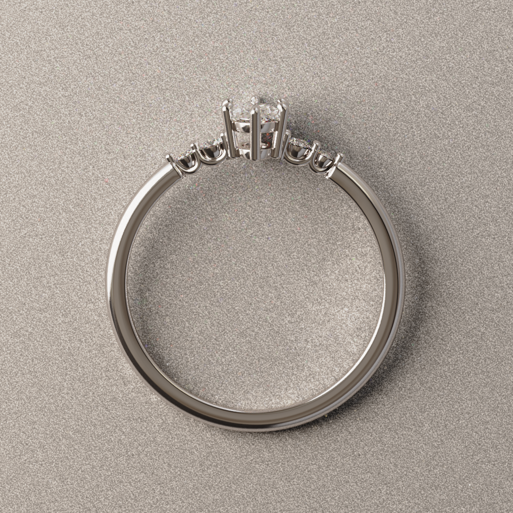 Anillo de Compromiso Ariella en Oro Blanco 18K | Diamante de Laboratorio 0.48 ct