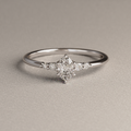 Anillo de Compromiso Ariella en Oro Blanco 18K | Diamante de Laboratorio 0.48 ct