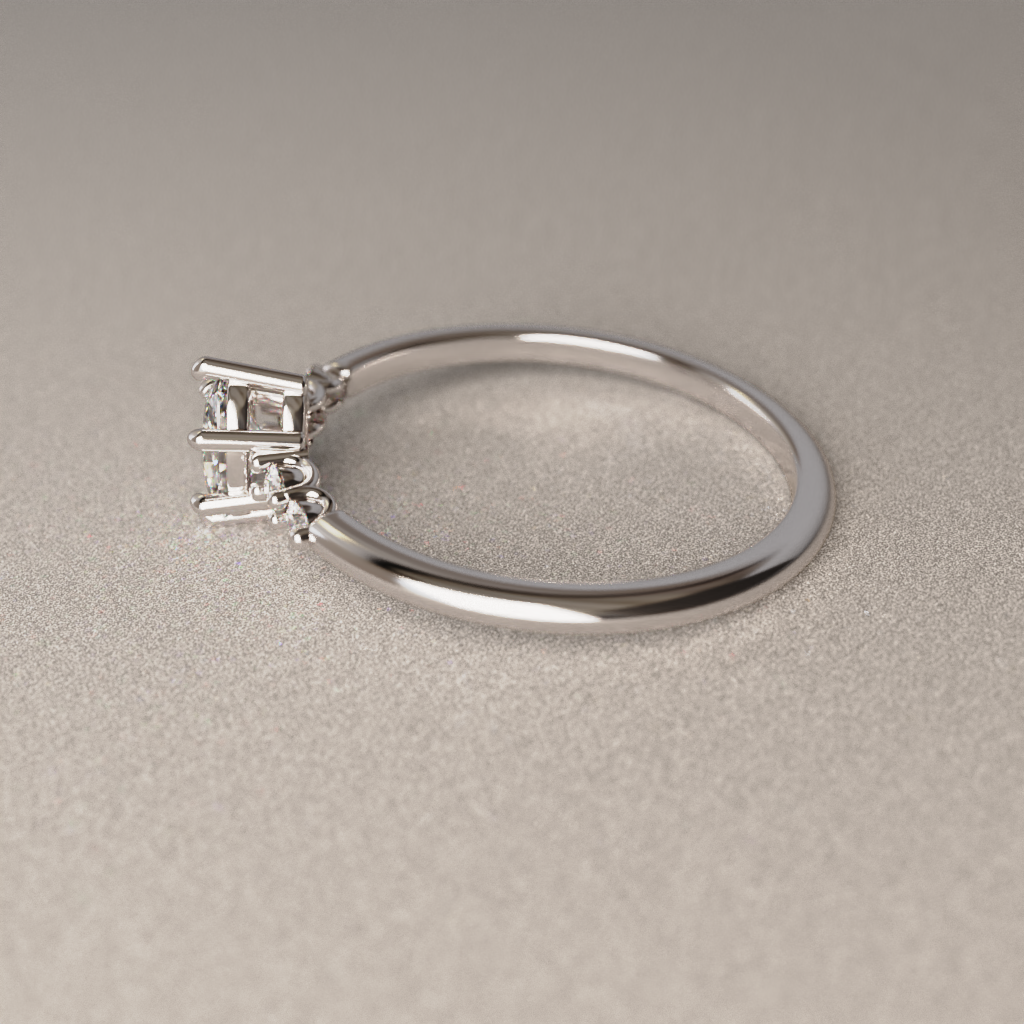 Anillo de Compromiso Ariella en Oro Blanco 18K | Diamante de Laboratorio 0.48 ct