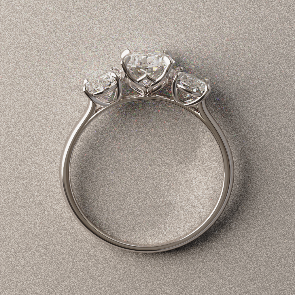 Anillo de Compromiso Ivanna en Oro Blanco 18K | Diamante de Laboratorio 3.42 ct