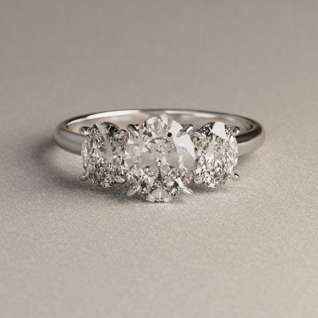 Anillo de Compromiso Ivanna en Oro Blanco 18K | Diamante de Laboratorio 3.42 ct
