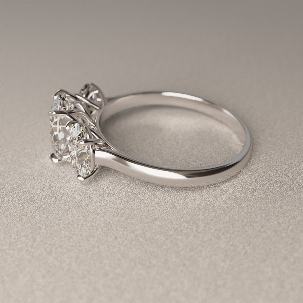 Anillo de Compromiso Ivanna en Oro Blanco 18K | Diamante de Laboratorio 3.42 ct