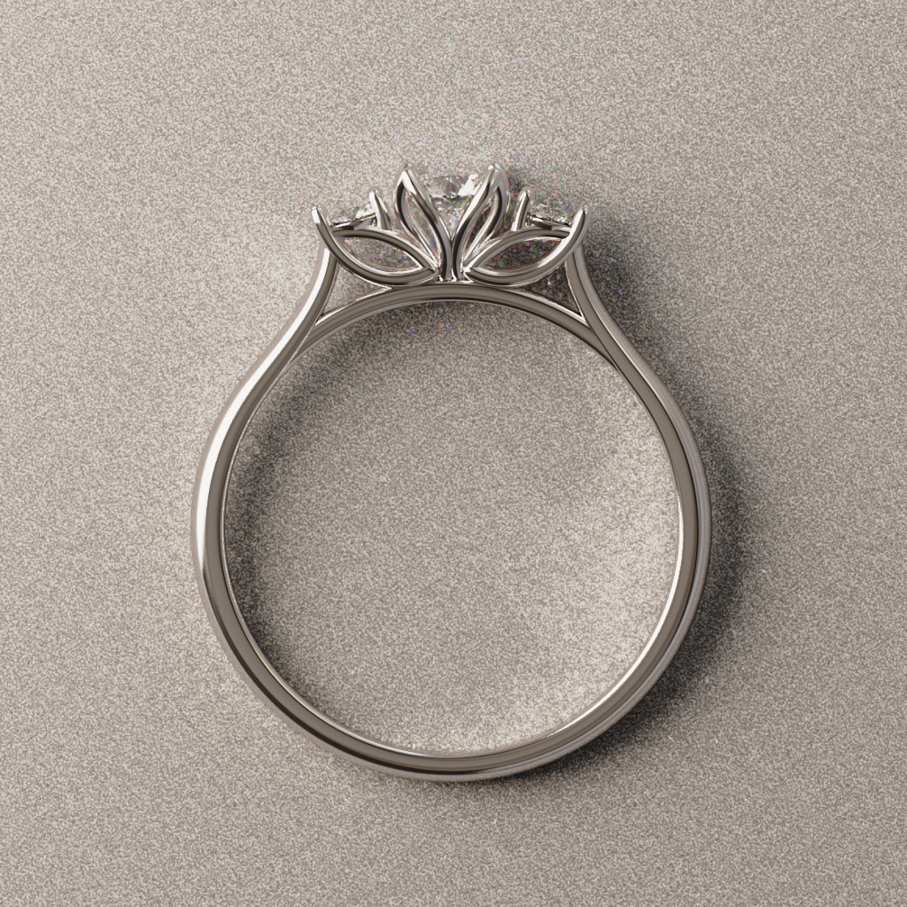 Anillo de Compromiso Primrose en Oro Blanco 18K | Diamante de Laboratorio 0.46 ct