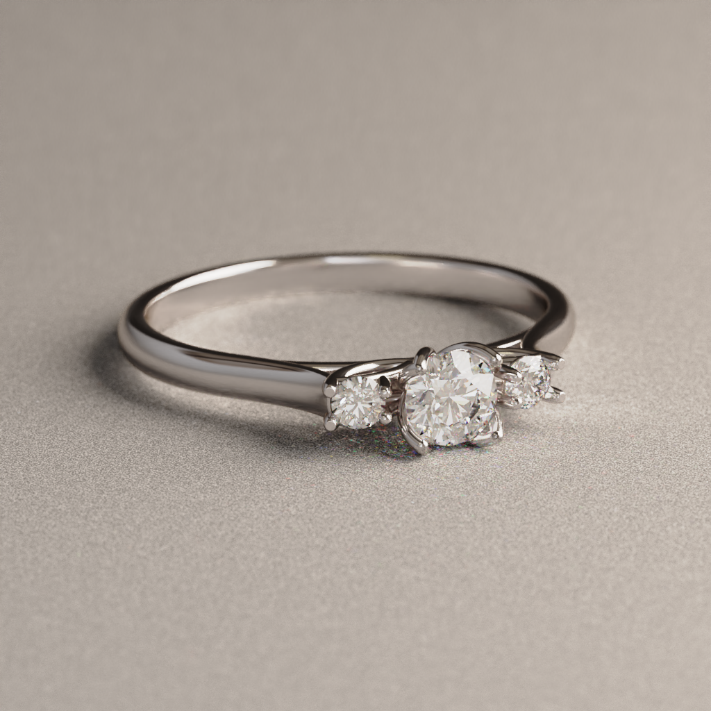 Anillo de Compromiso Primrose en Oro Blanco 18K | Diamante de Laboratorio 0.46 ct