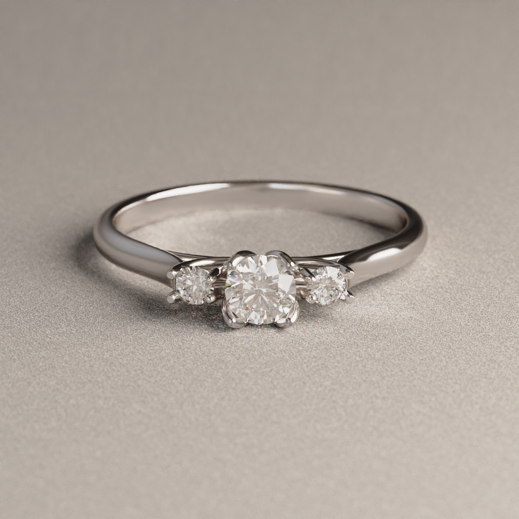 Anillo de Compromiso Primrose en Oro Blanco 18K | Diamante de Laboratorio 0.46 ct