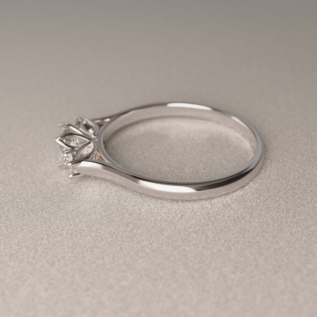 Anillo de Compromiso Primrose en Oro Blanco 18K | Diamante de Laboratorio 0.46 ct