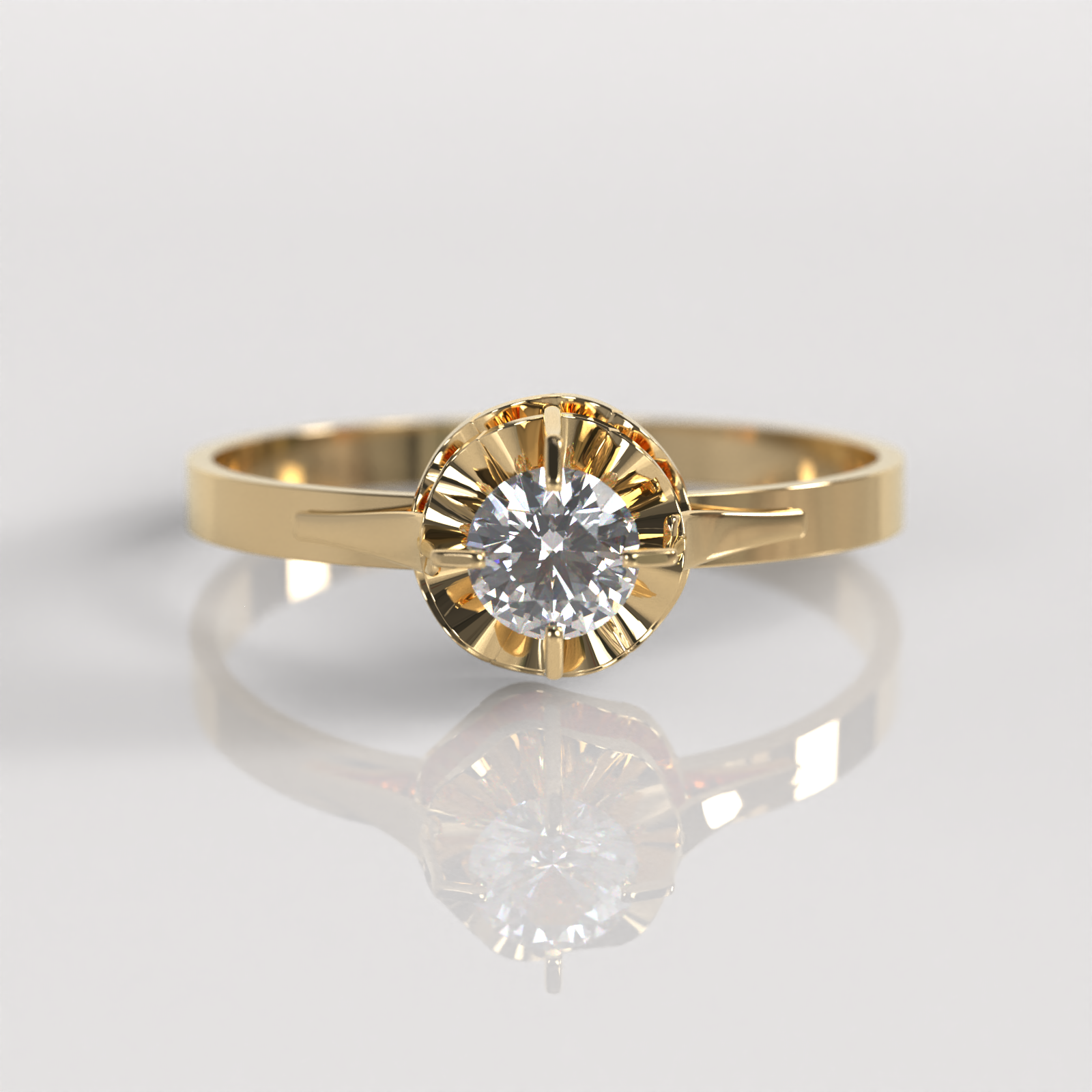 Anillo Chatón - Oro Amarillo 18K