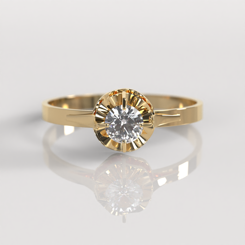 Anillo Chatón - Oro Amarillo 18K