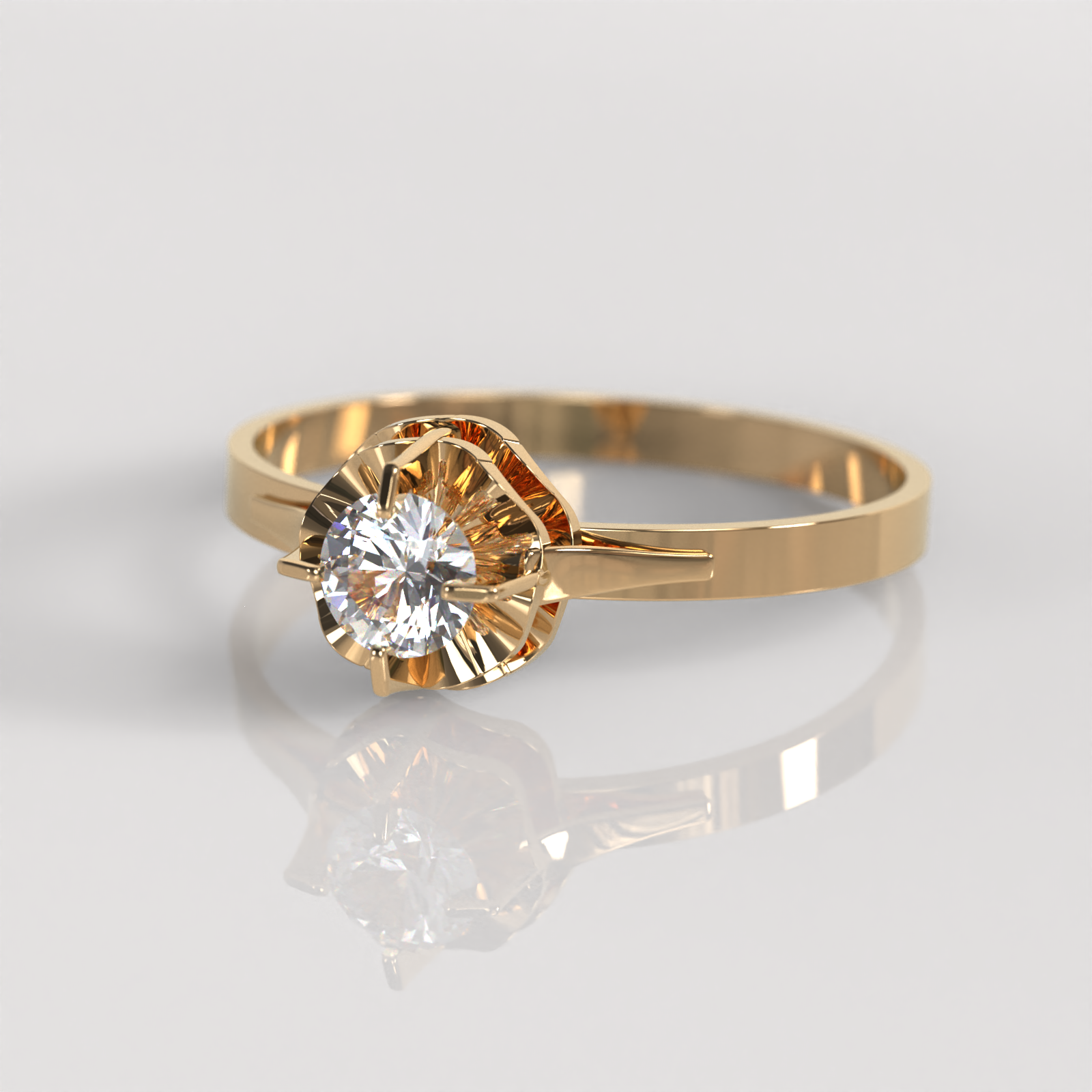 Anillo Chatón - Oro Rosado 18K