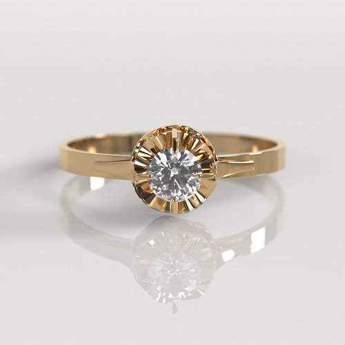 Anillo Chatón - Oro Rosado 18K