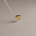 Collar de Cadena Limada con Corazón Mini | Oro Amarillo 18K