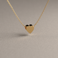 Collar de Cadena Limada con Corazón Mini | Oro Rosado 18K