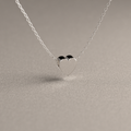 Collar de Cadena Limada con Corazón Mini | Plata