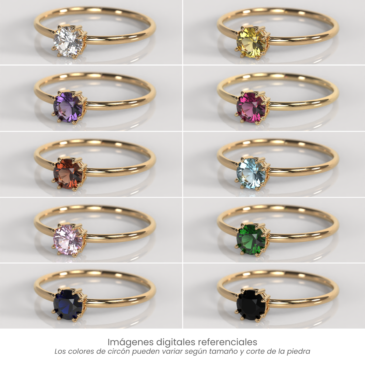 Anillo de Compromiso Camille - Oro Rosado 18K