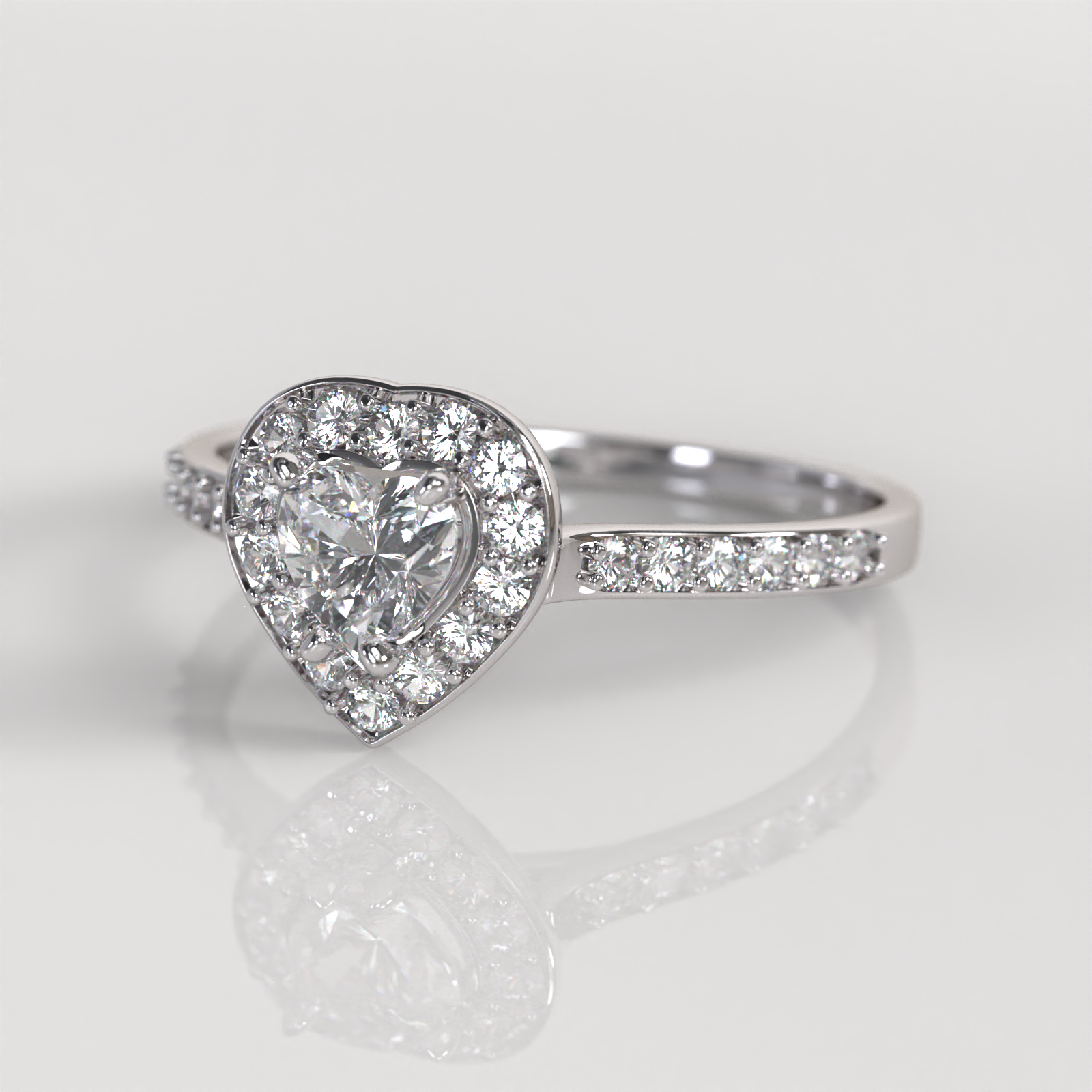 Anillo de Compromiso Tania - Oro Blanco 18K