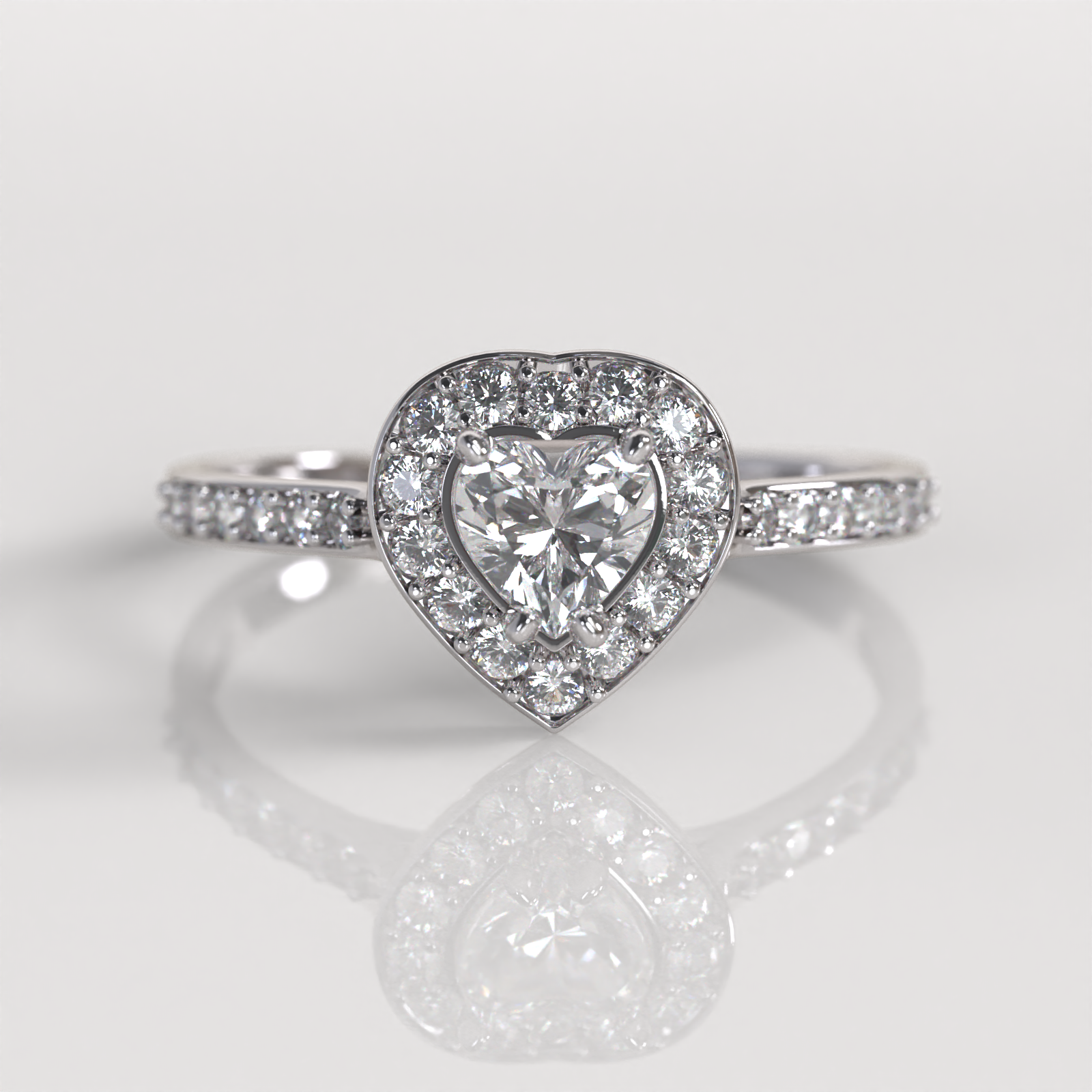 Anillo de Compromiso Tania - Oro Blanco 18K
