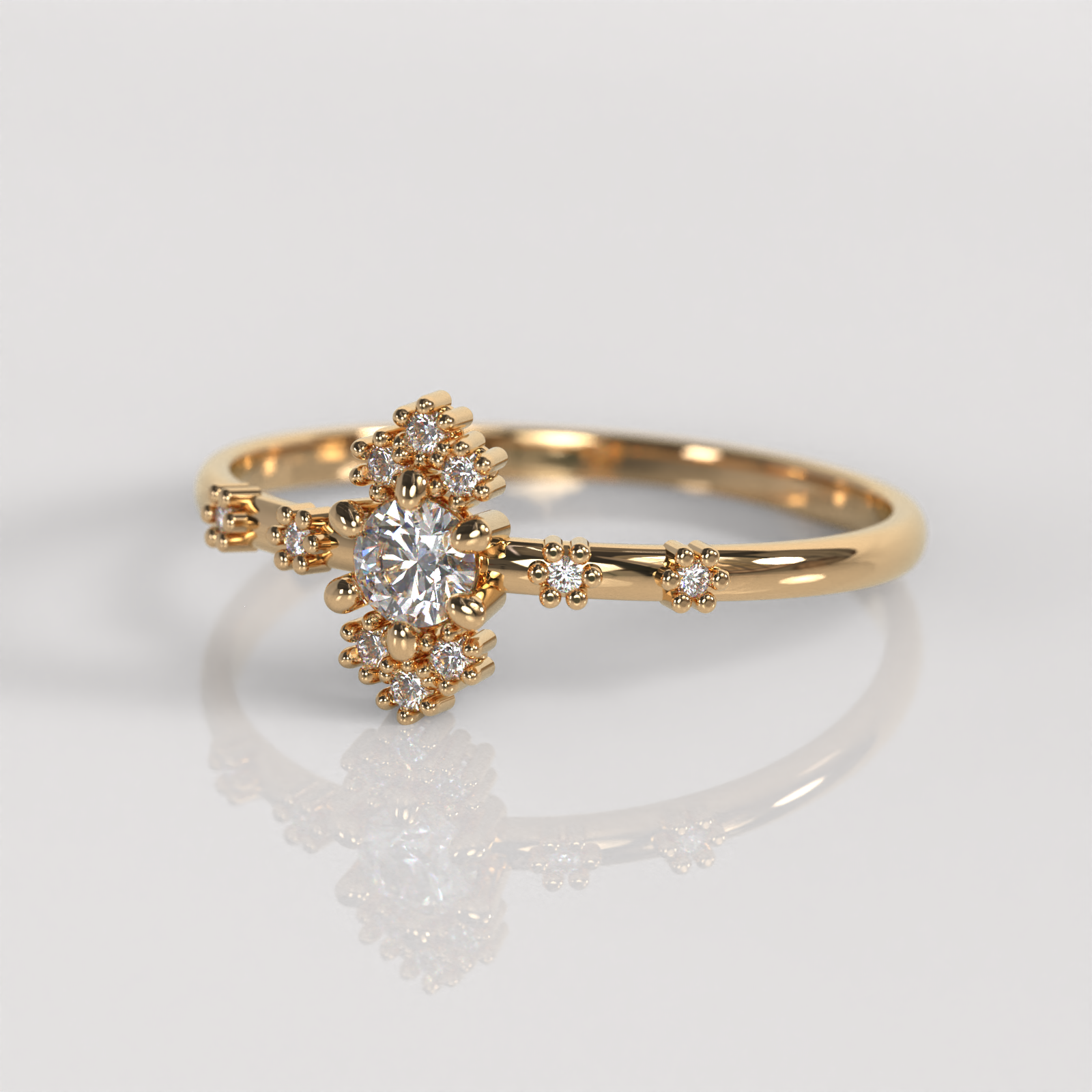 Anillo de Compromiso Dove - Oro Rosado 18K