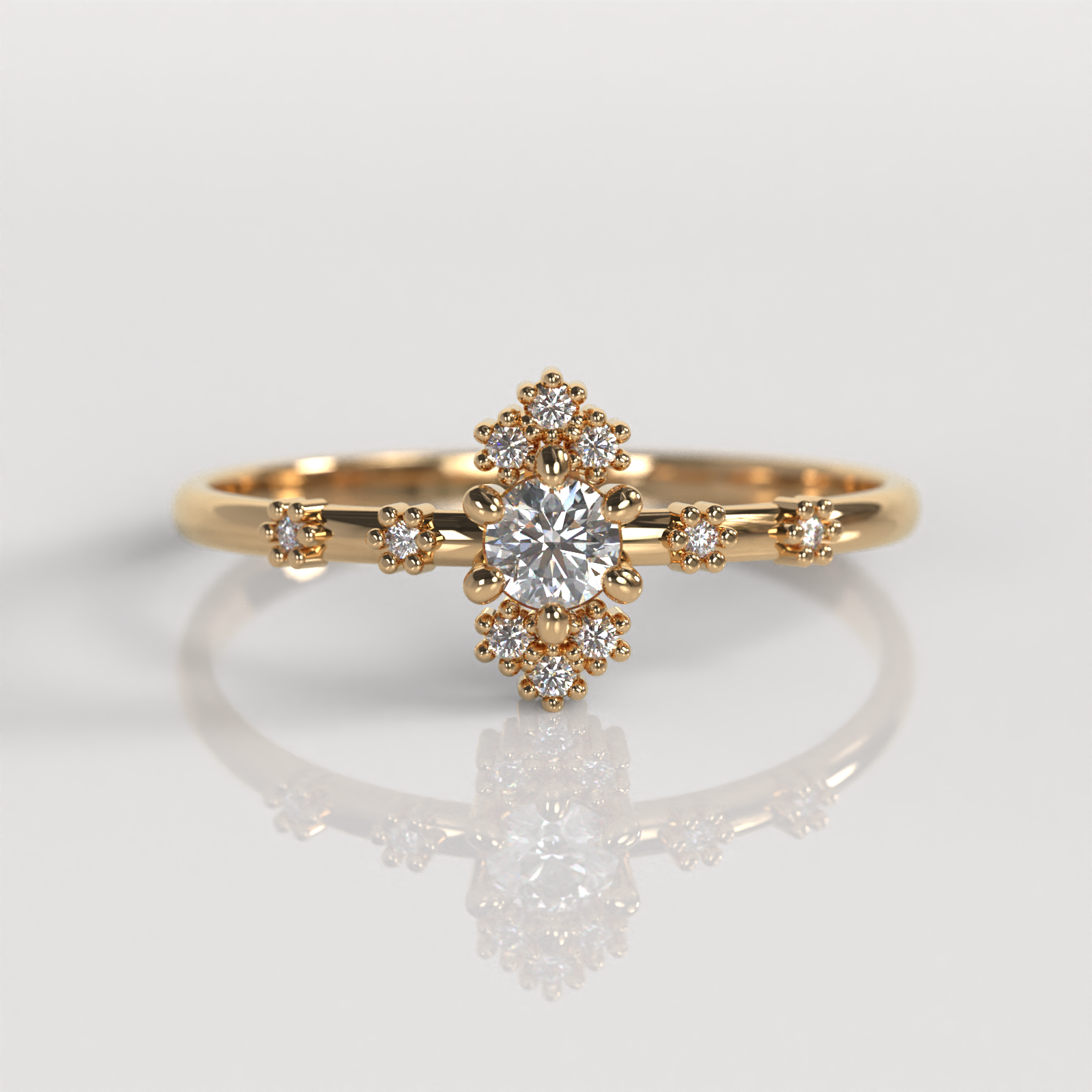 Anillo de Compromiso Dove - Oro Rosado 18K