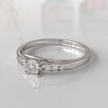 Anillo de Compromiso con Diamantes Montserrat - Oro Blanco 18K