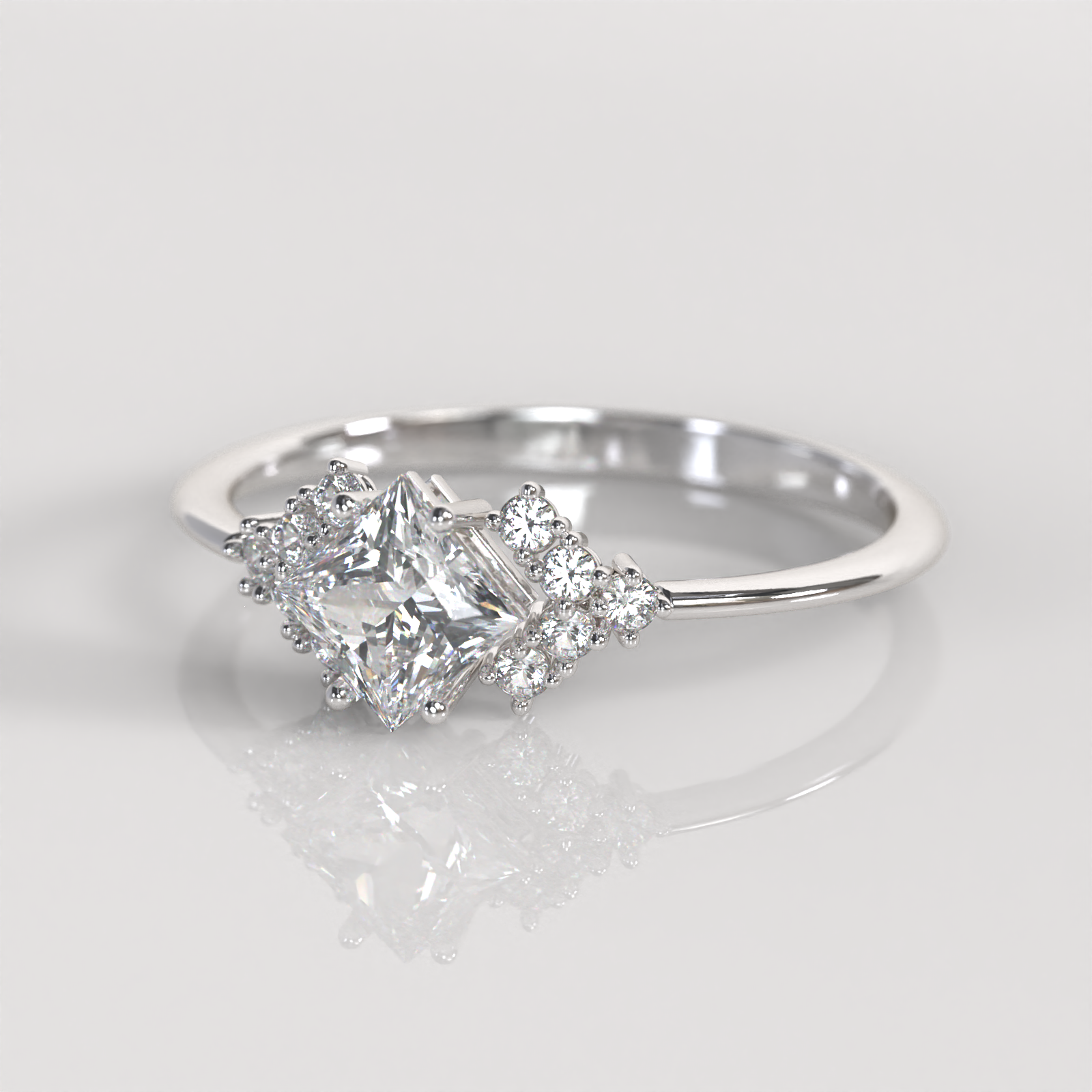Anillo de Compromiso Zoe - Plata