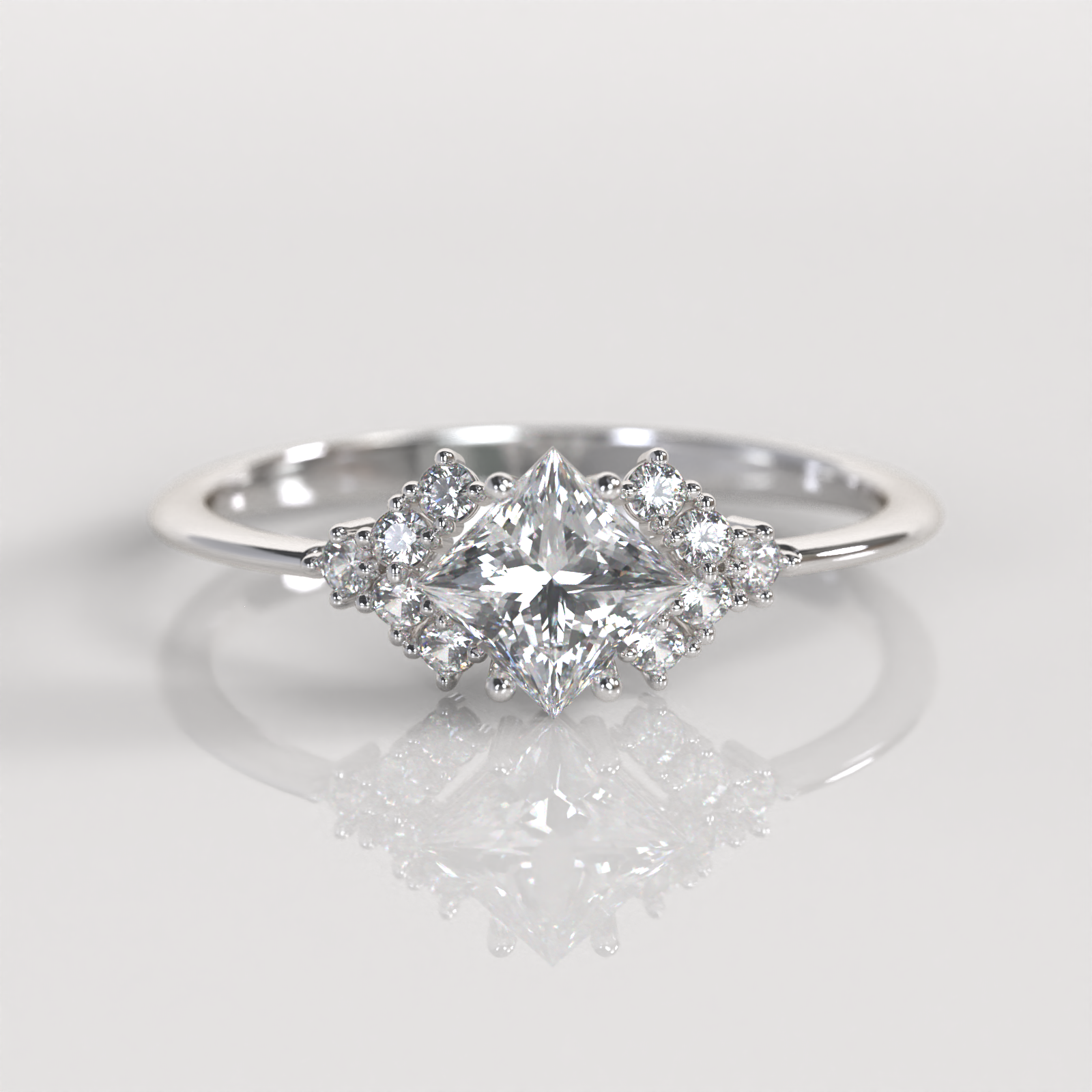 Anillo de Compromiso Zoe - Plata