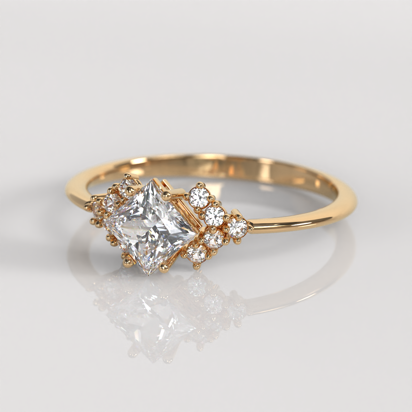 Anillo de Compromiso Zoe - Oro Rosado 18K