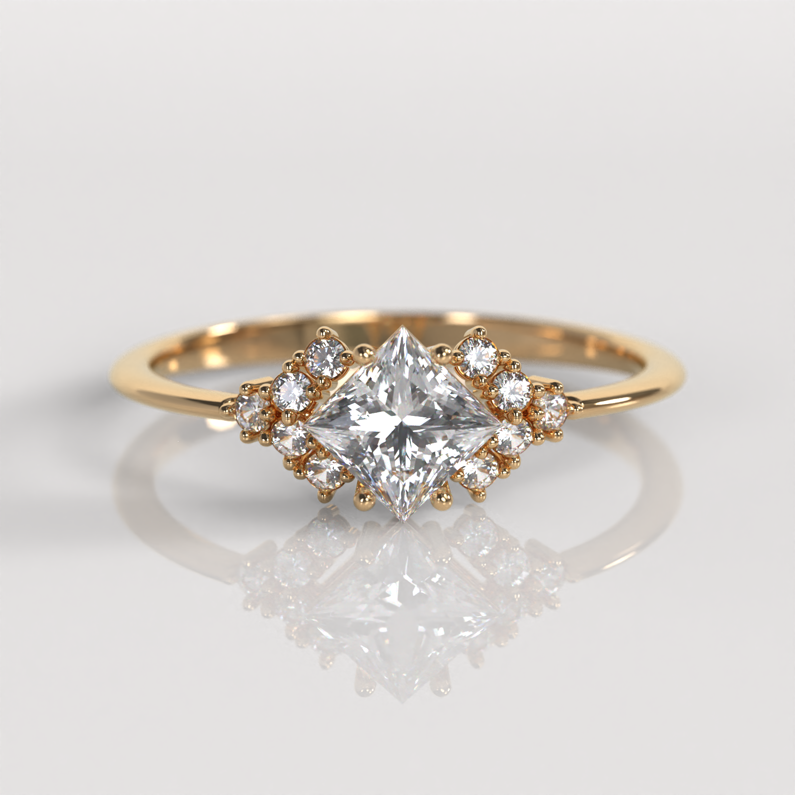 Anillo de Compromiso Zoe - Oro Rosado 18K