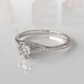 Anillo de Compromiso con Diamantes Charlotte - Oro Blanco 18K