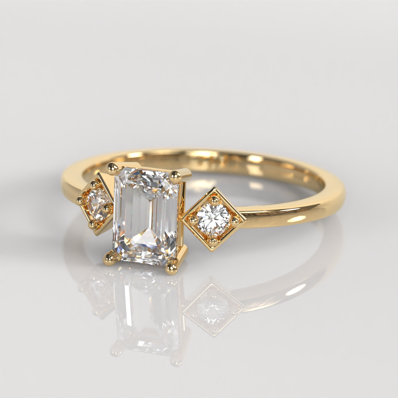 Anillo de Compromiso Elena - Oro Amarillo 18K