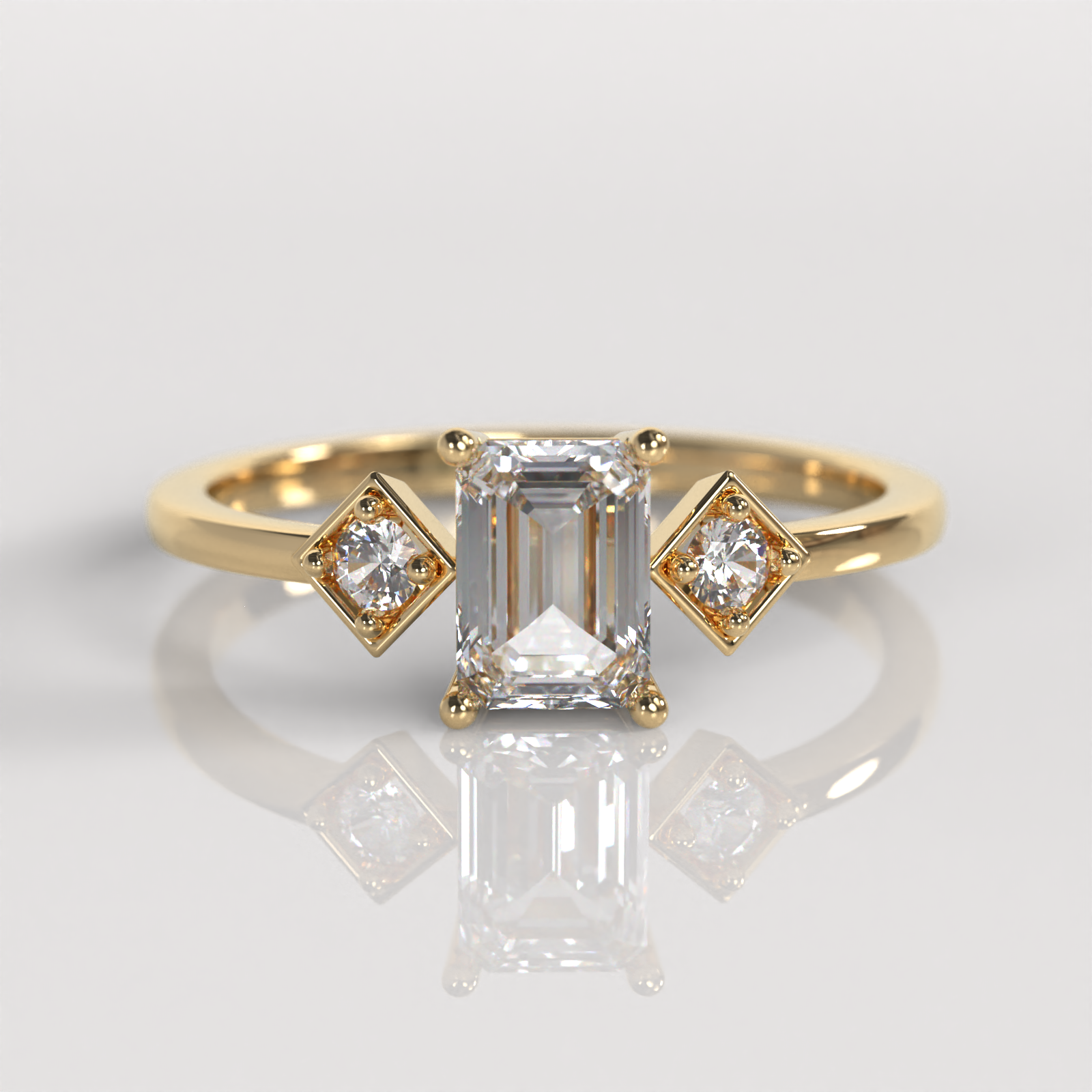 Anillo de Compromiso Elena - Oro Amarillo 18K