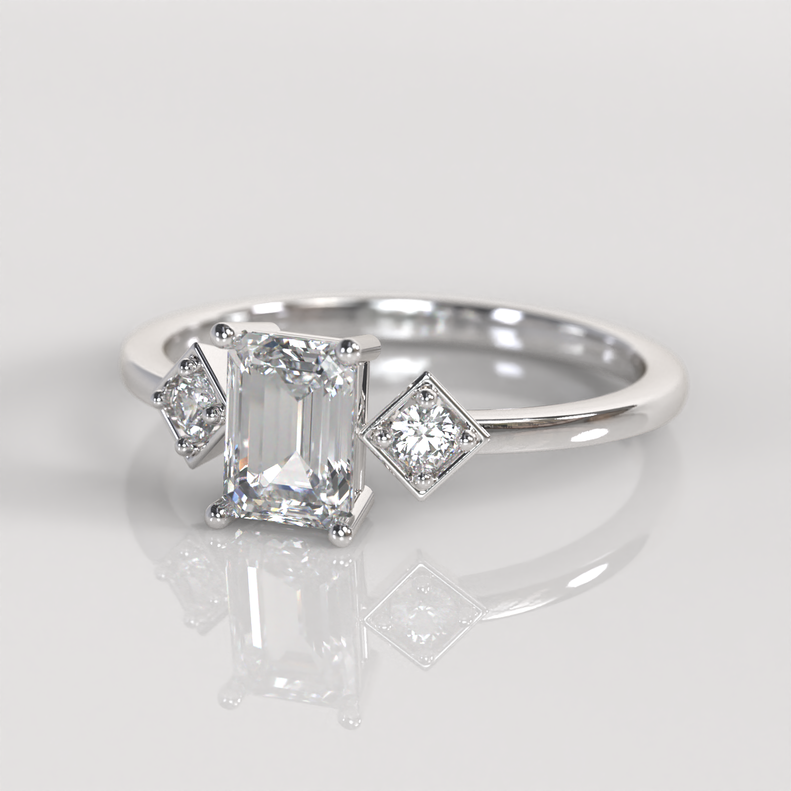 Anillo de Compromiso Elena - Plata