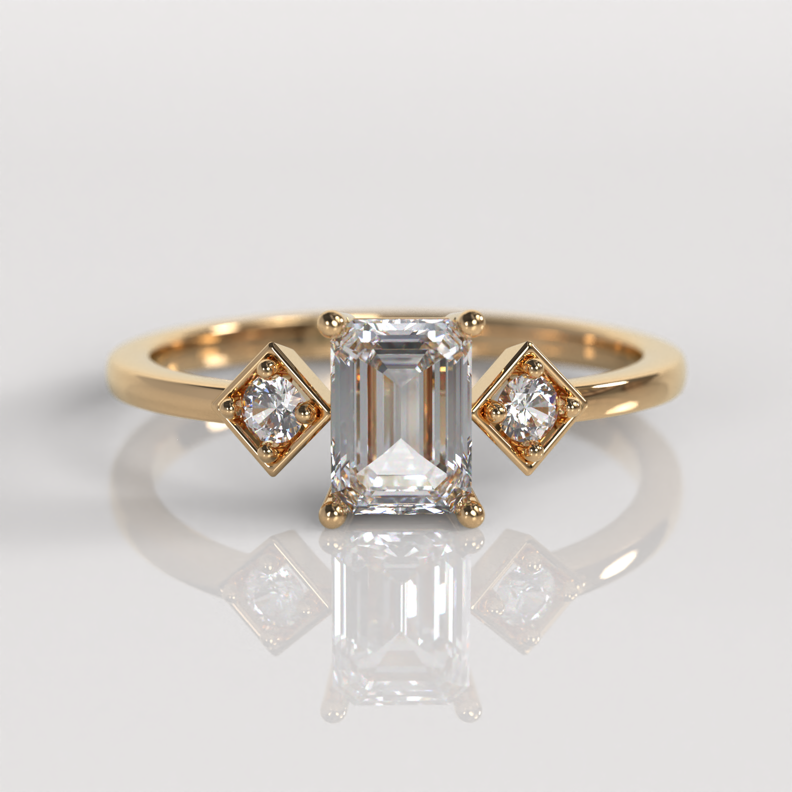 Anillo de Compromiso Elena - Oro Rosado 18K