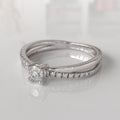 Anillo de Compromiso con Diamantes Chleo - Oro Blanco 18K