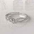 Anillo de Compromiso con Diamantes Jean - Oro Blanco 18K