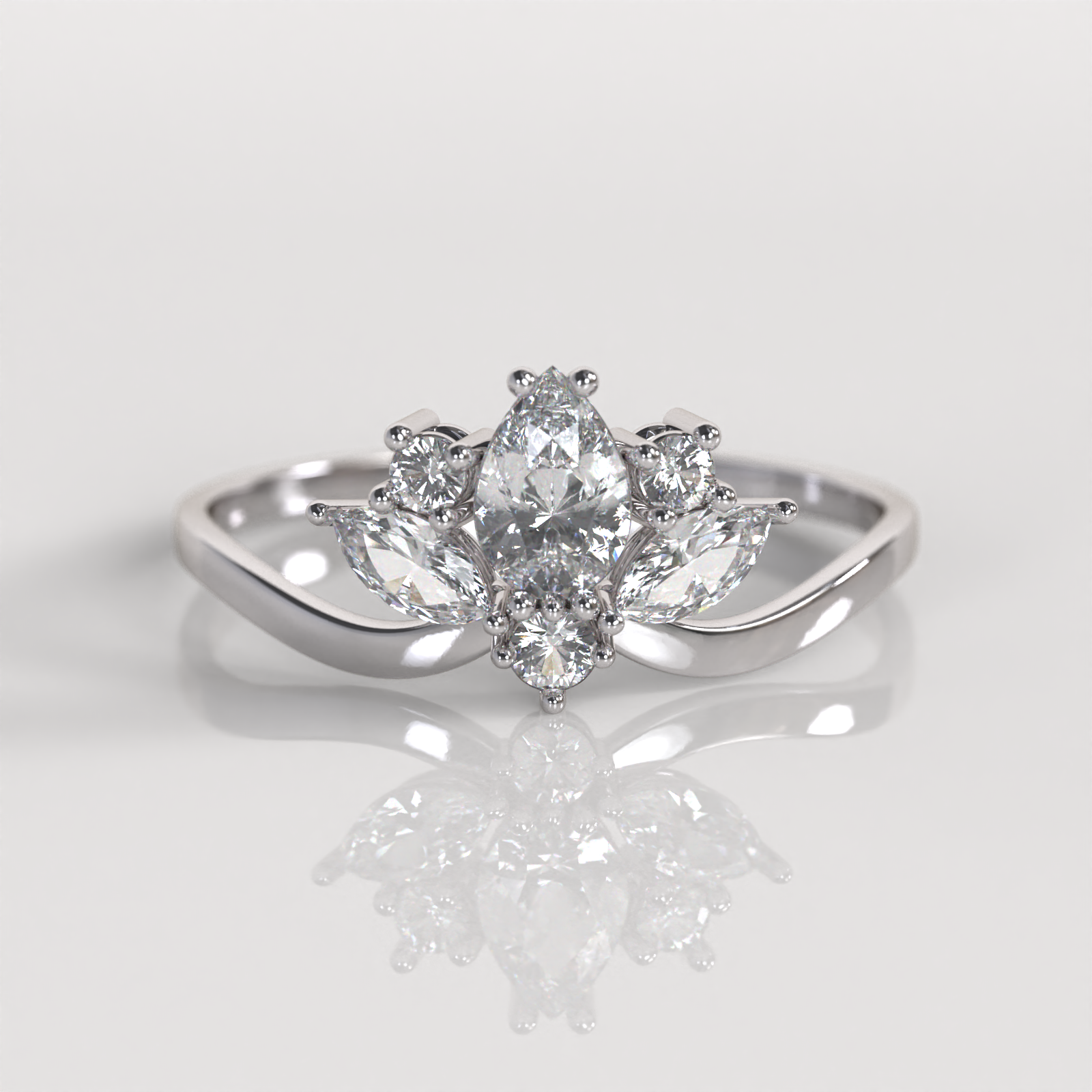 Anillo Anastasia - Oro Blanco 18K