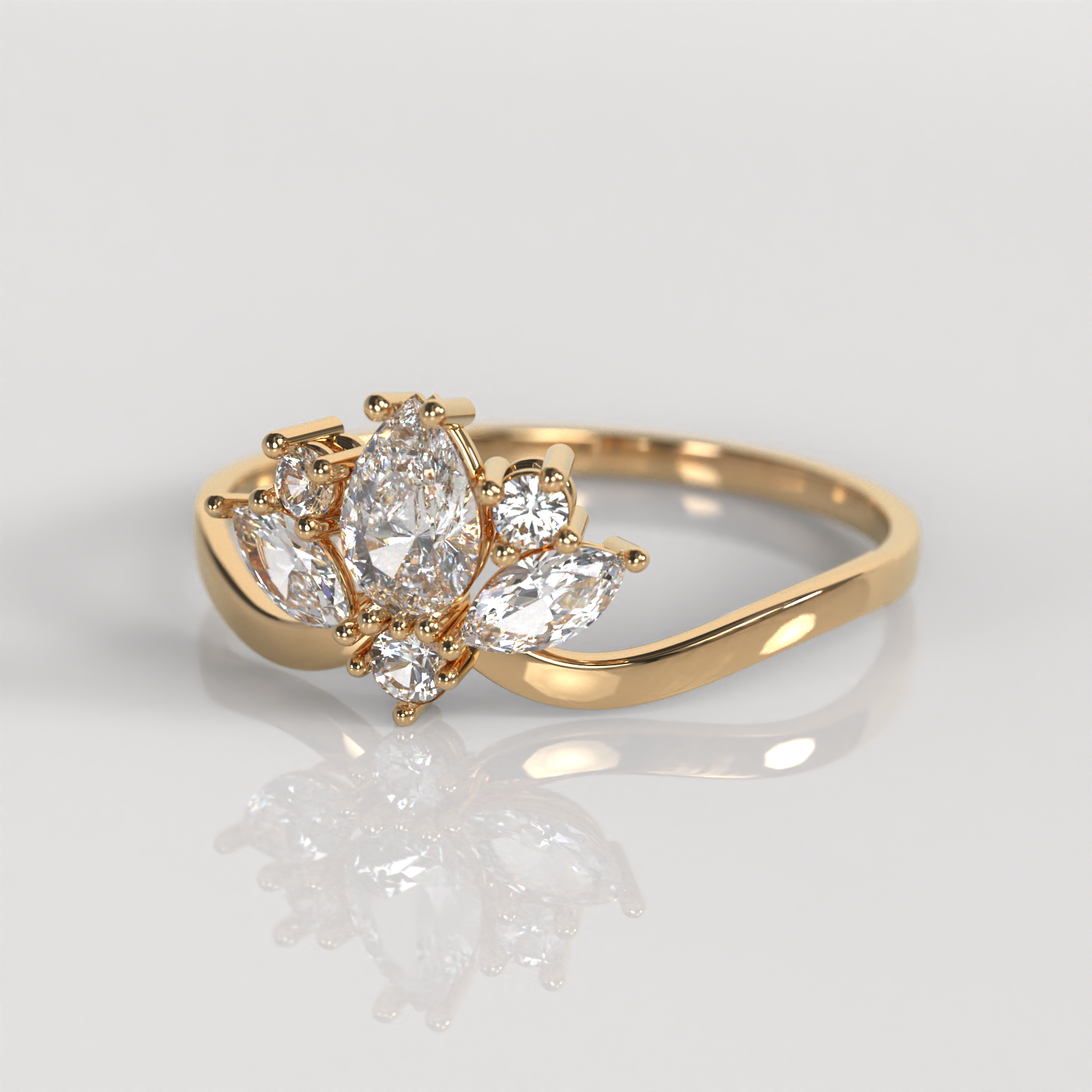 Anillo Anastasia - Oro Rosado 18K