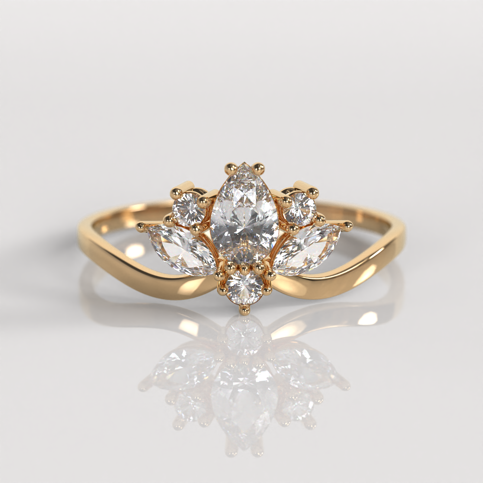 Anillo Anastasia - Oro Rosado 18K
