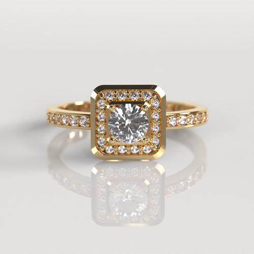 Anillo de Compromiso Chloe - Oro Amarillo 18K