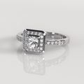 Anillo de Compromiso Chloe - Oro Blanco 18K