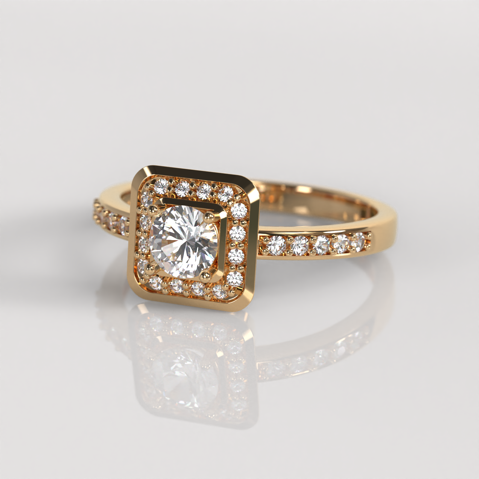 Anillo de Compromiso Chloe - Oro Rosado 18K