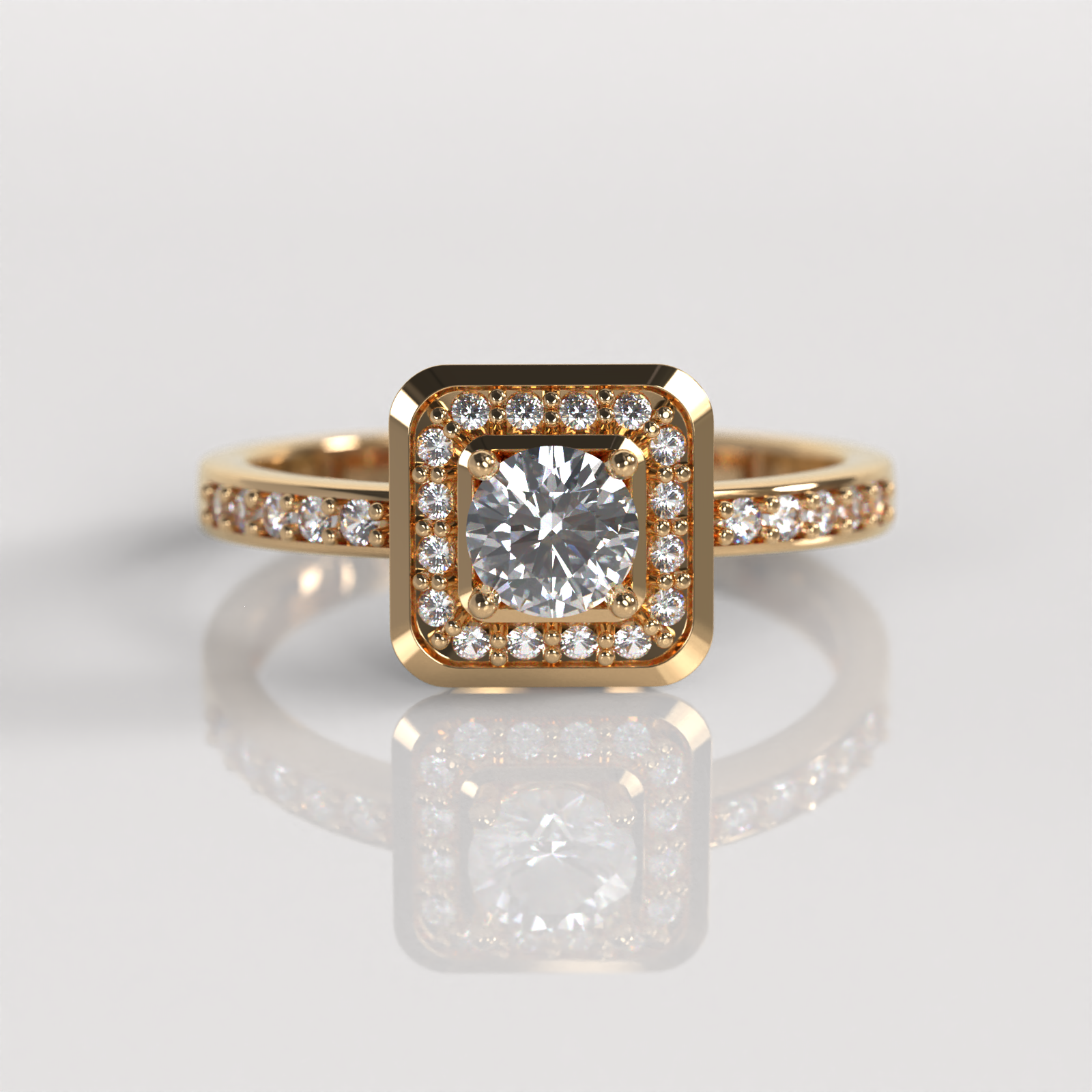 Anillo de Compromiso Chloe - Oro Rosado 18K