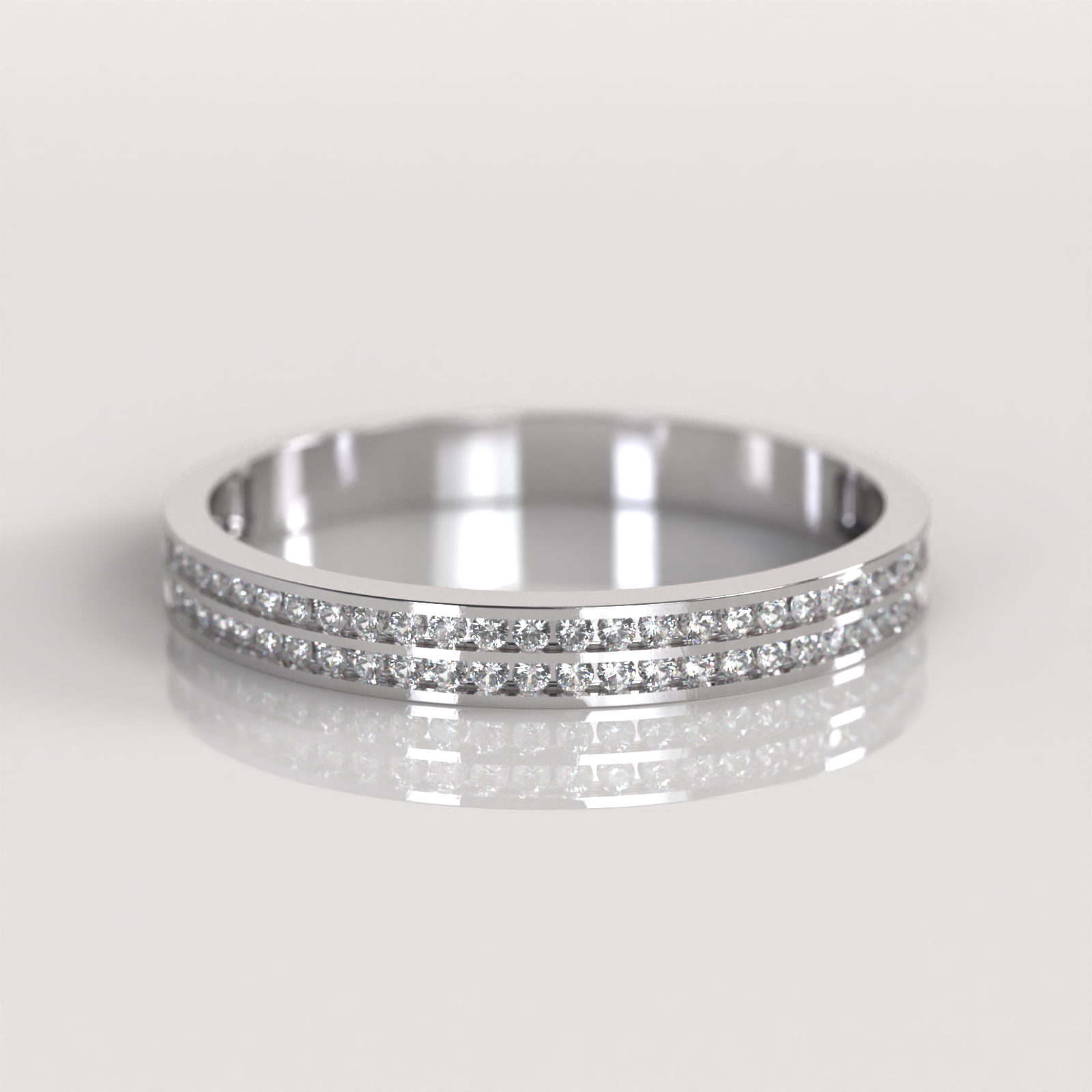 Anillo de Compromiso Gara - Oro Blanco 18K