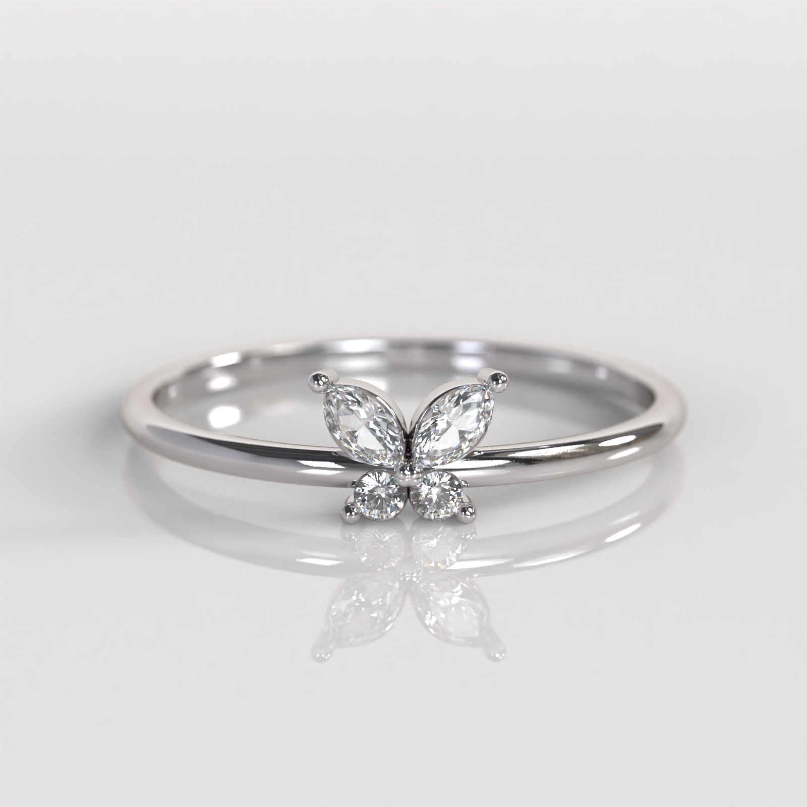 Anillo Mary - Oro Blanco 18K
