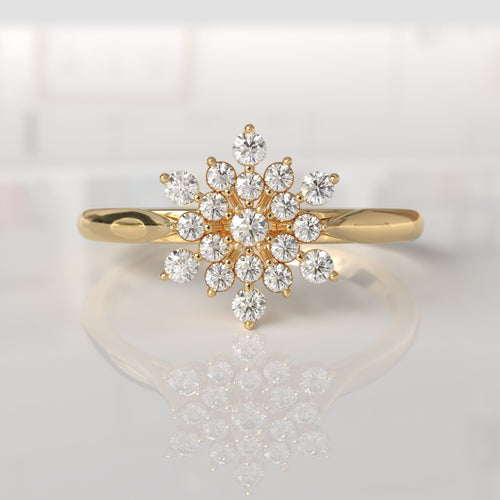 Anillo con Diamantes Minna - Oro Amarillo 18K