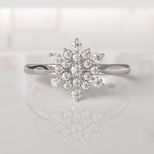 Anillo con Diamantes Minna - Oro Blanco 18K