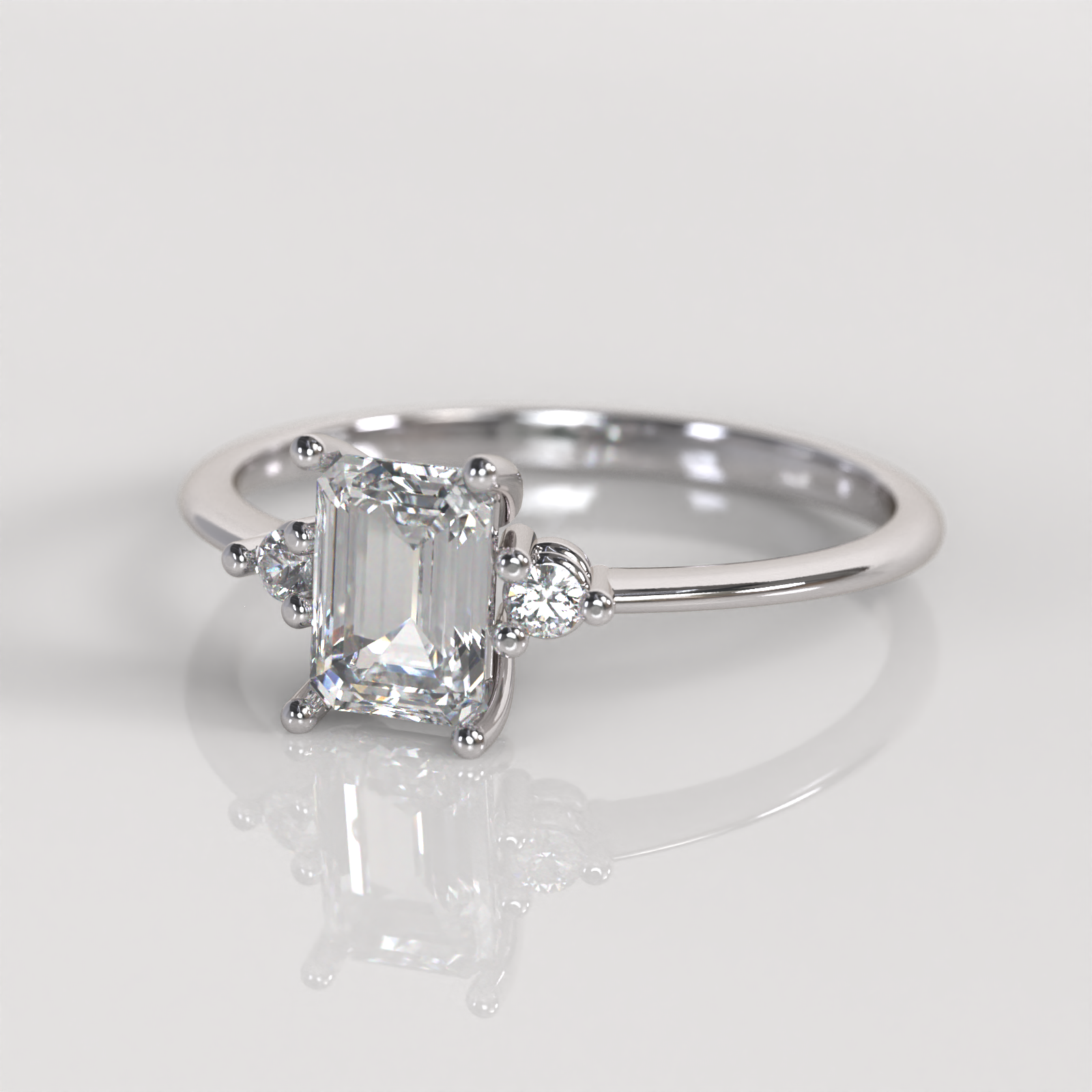 Anillo de Compromiso Lysa - Oro Blanco 18K