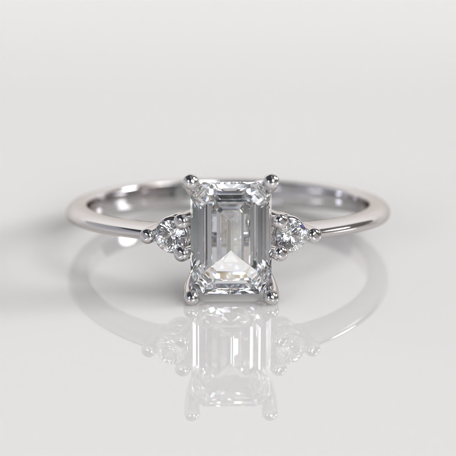 Anillo de Compromiso Lysa - Oro Blanco 18K