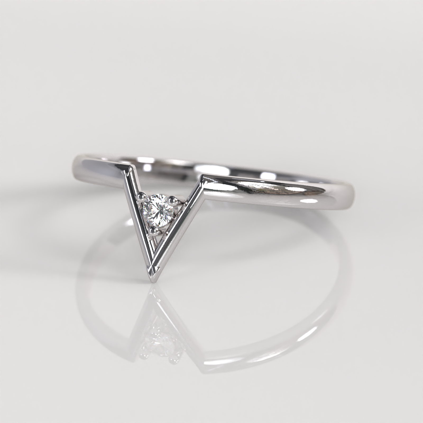 Anillo Viena - Oro Blanco 18K